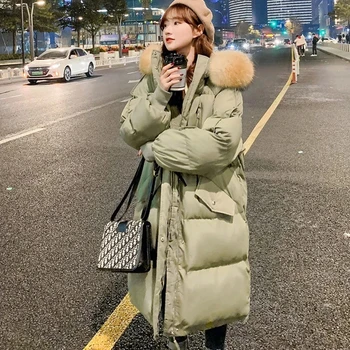 2023 новое женское зимнее пальто с пуховой подкладкой из корейской сосны, толстое стеганое пальто, межсезонное стеганое пальто