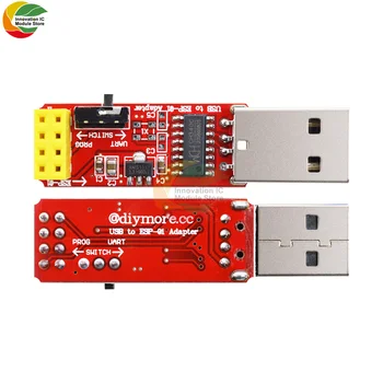 CH340 USB к ESP8266 ESP-01/01S Беспроводной WIFI Адаптер Модуль платы адаптера USB к Последовательному TTL для Arduino Программатор Адаптер