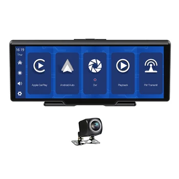 Автомобильный Видеорегистратор Carplay Android Auto Dashcam Экран Центральной консоли BT Dash Cam для автомобиля GPS FM