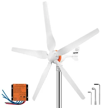 Ветрогенератор VEVOR 300 Вт 400 Вт 500 Вт С MPPT/Контроллером Заряда Ветряная Мельница RV Яхта Ферма Небольшой Ветрогенератор Домашнего Использования